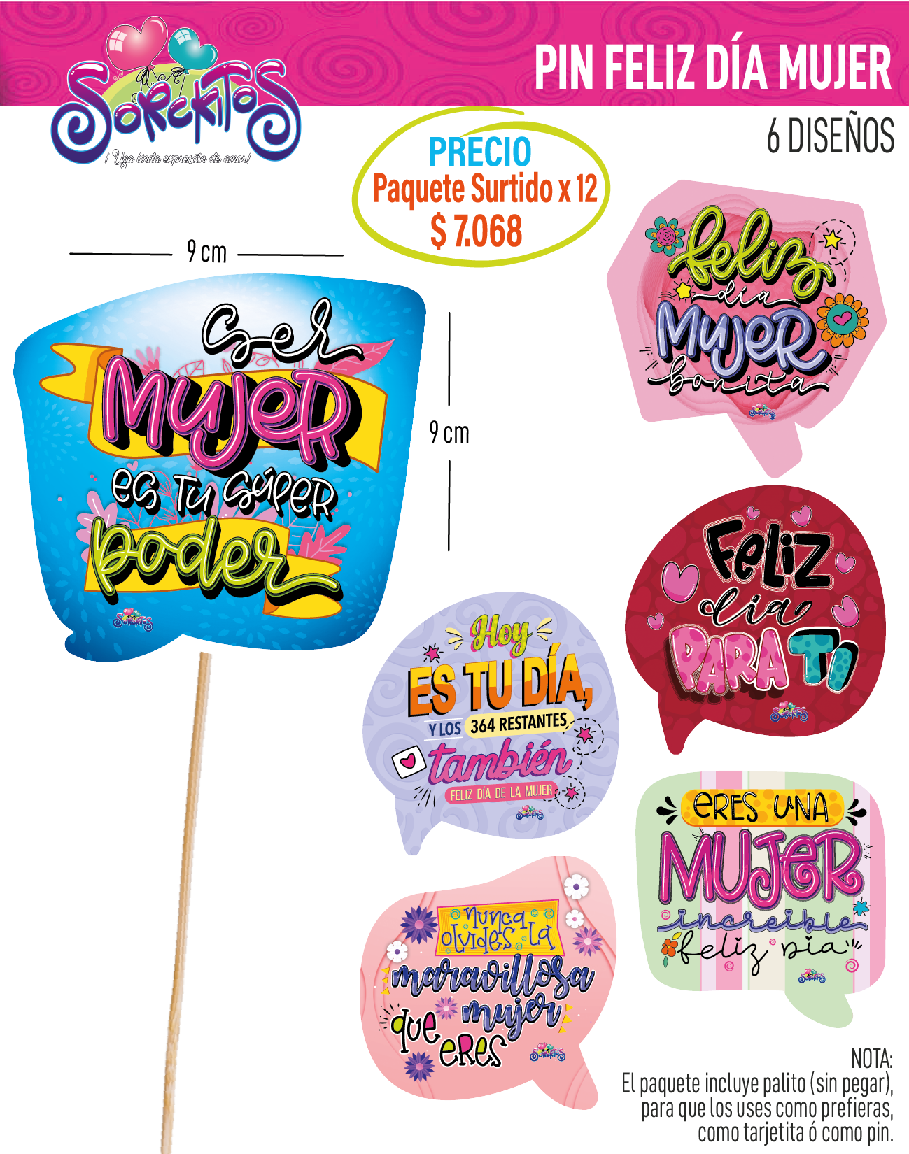 PIN FELIZ DÍA MUJER