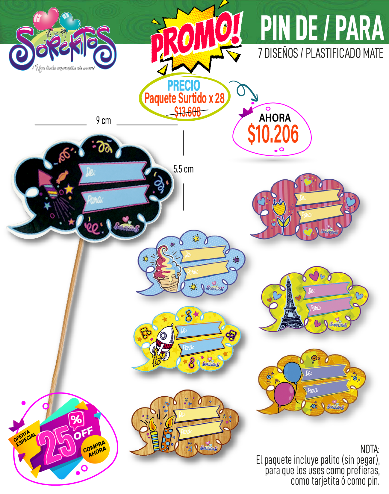 PIN De/Para -25% OFF