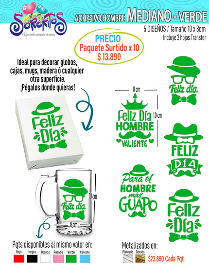 ADHESIVOS PARA HOMBRE - PAQUETES SURTIDOS