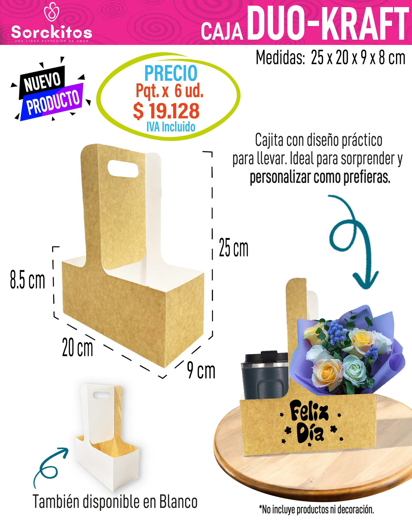 CAJA DUO-KRAFT 20x 25x 9x 8 cm