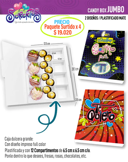 CANDY BOX JUMBO (Con diseño impreso)