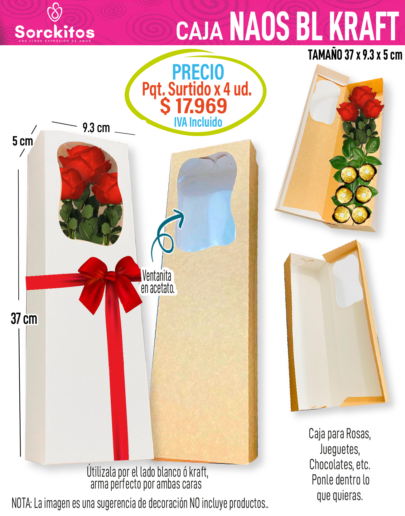 CAJA VENTANA NAOS BL-KRAFT