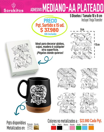 ADHESIVOS AMOR Y AMISTAD - Paquete Surtido