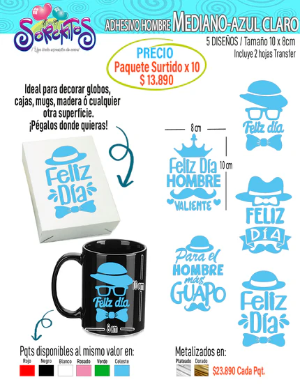 ADHESIVOS PARA HOMBRE - PAQUETES SURTIDOS