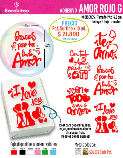 ADHESIVOS DE AMOR