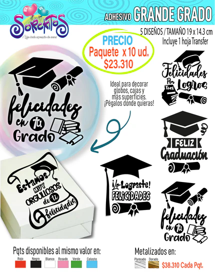 ADHESIVOS PARA GRADOS