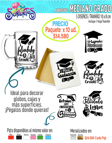 ADHESIVOS PARA GRADOS