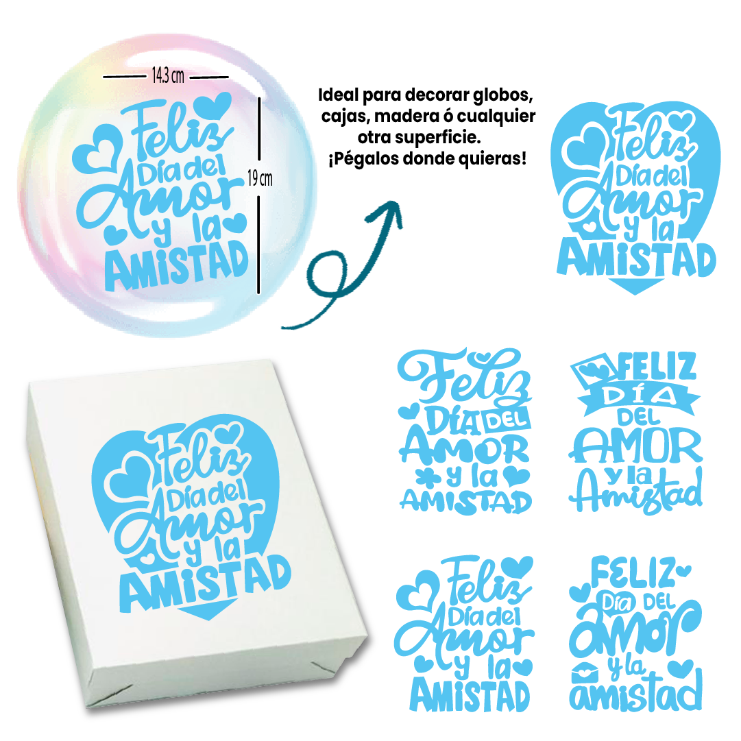 ADHESIVOS AMOR Y AMISTAD - Paquete Surtido