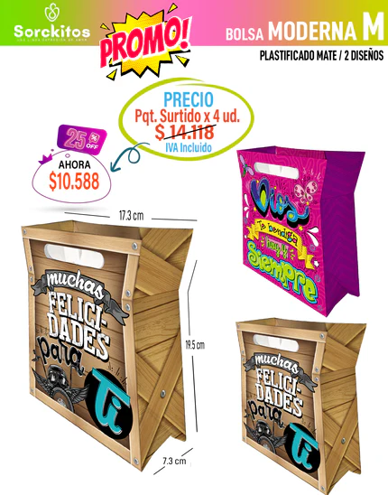 BOLSAS PARA OBSEQUIOS 25% OFF