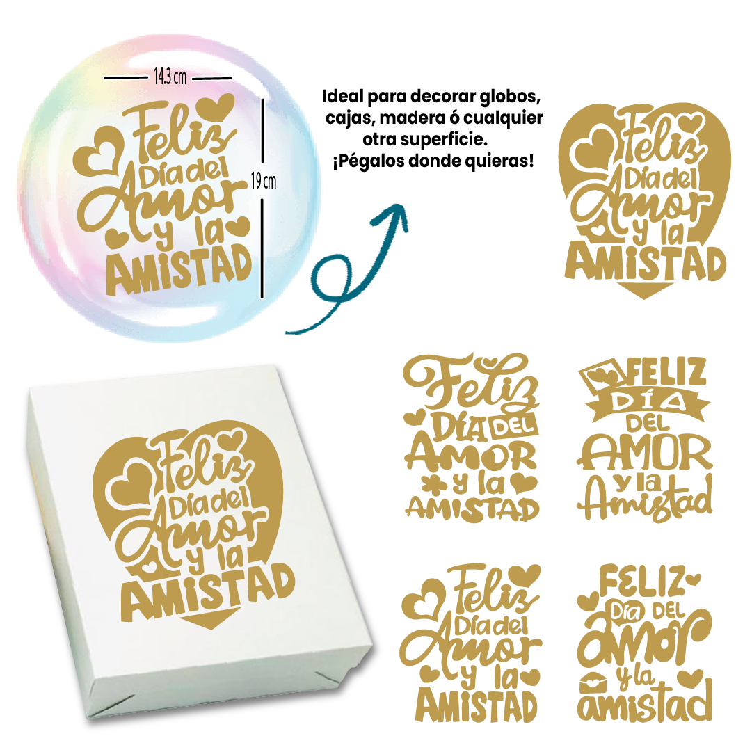 ADHESIVOS AMOR Y AMISTAD - Paquete Surtido