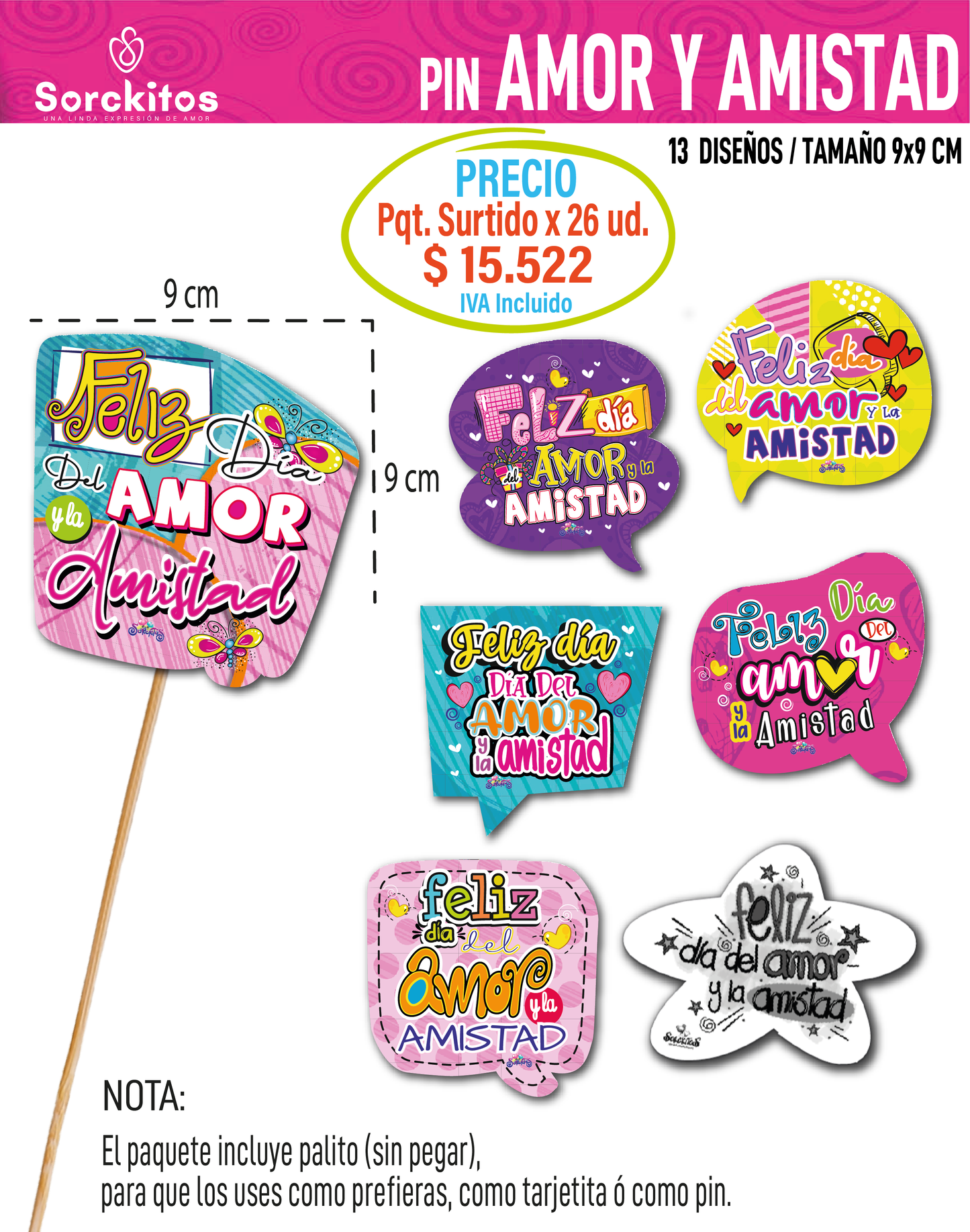 PIN AMOR Y AMISTAD