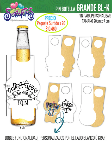 PIN PARA BOTELLA