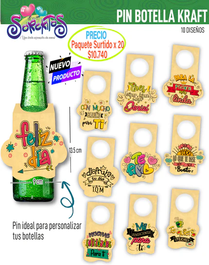 PIN PARA BOTELLA