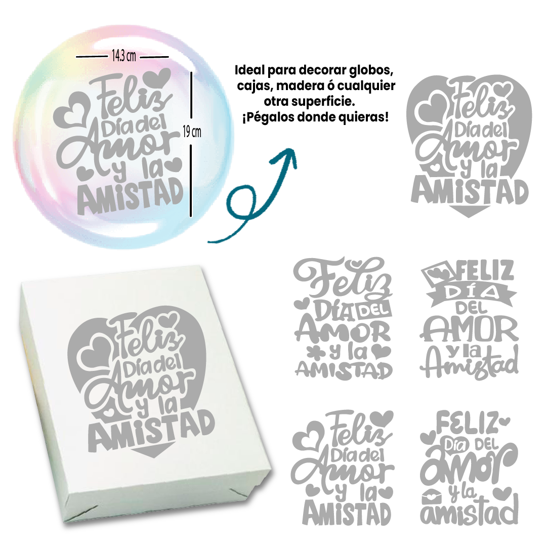 ADHESIVOS AMOR Y AMISTAD - Paquete Surtido