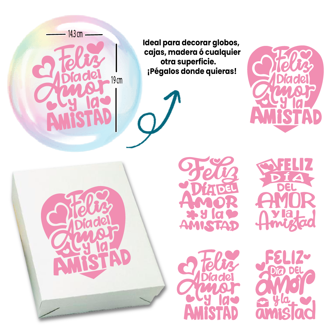 ADHESIVOS AMOR Y AMISTAD - Paquete Surtido